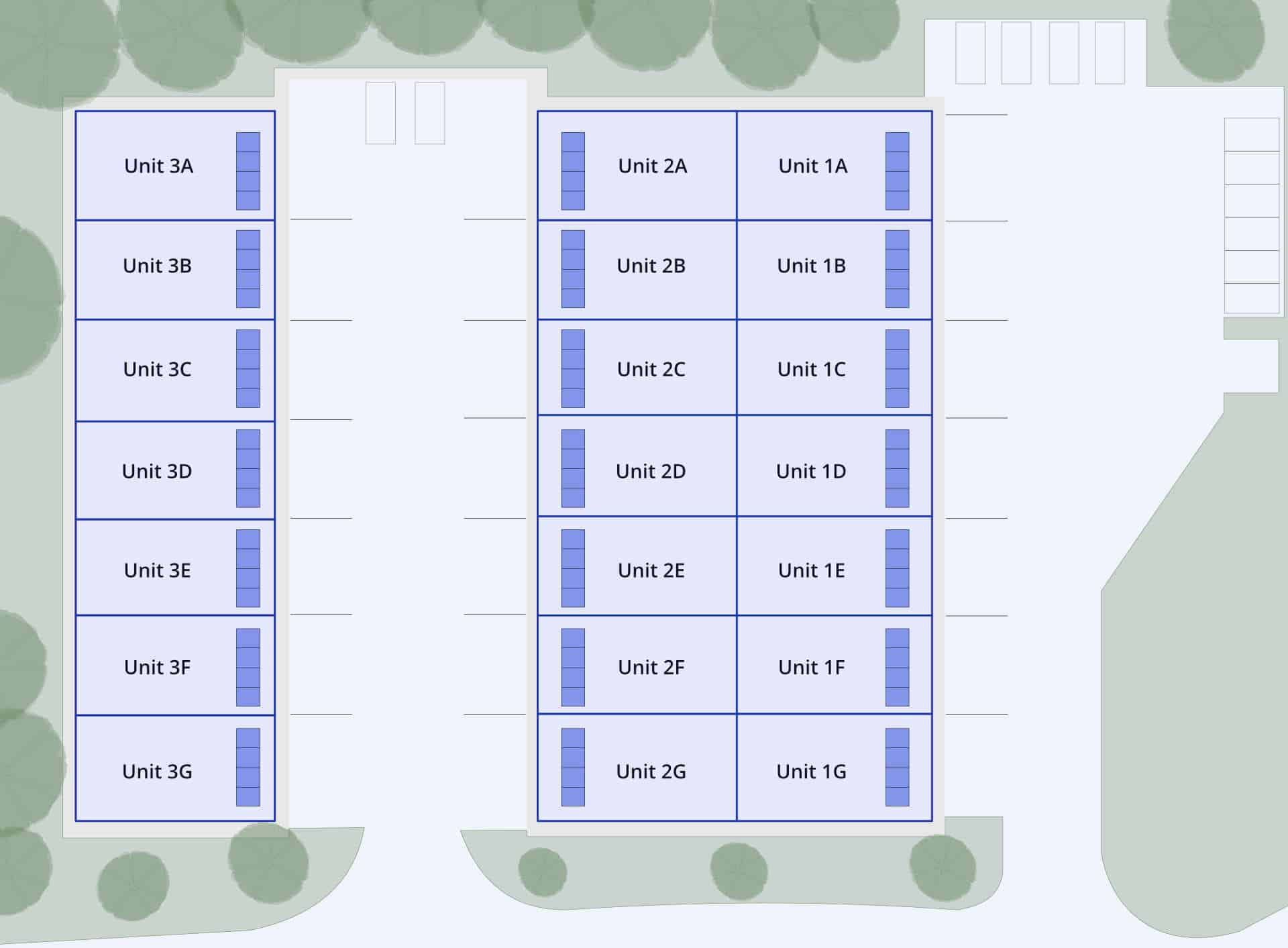 Site plan of Oak Tree Business Park, Kingskerswell