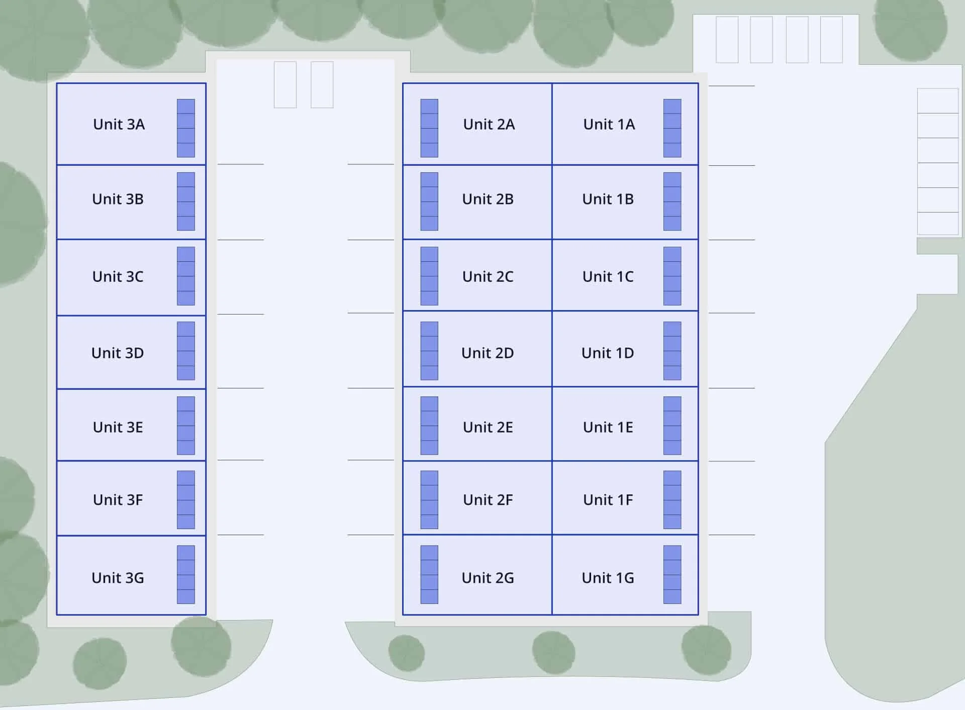 Site plan of Oak Tree Business Park, Kingskerswell